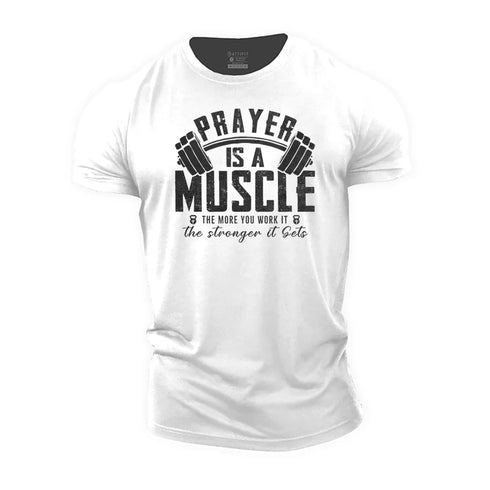 Men's Prayer Is A Muscle Cotton T-Shirt